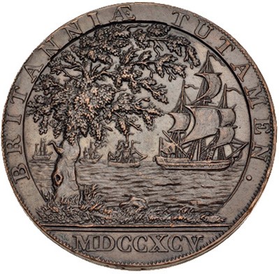 ½ Penny Warwickshire - Birmingham / Clarke's reverse