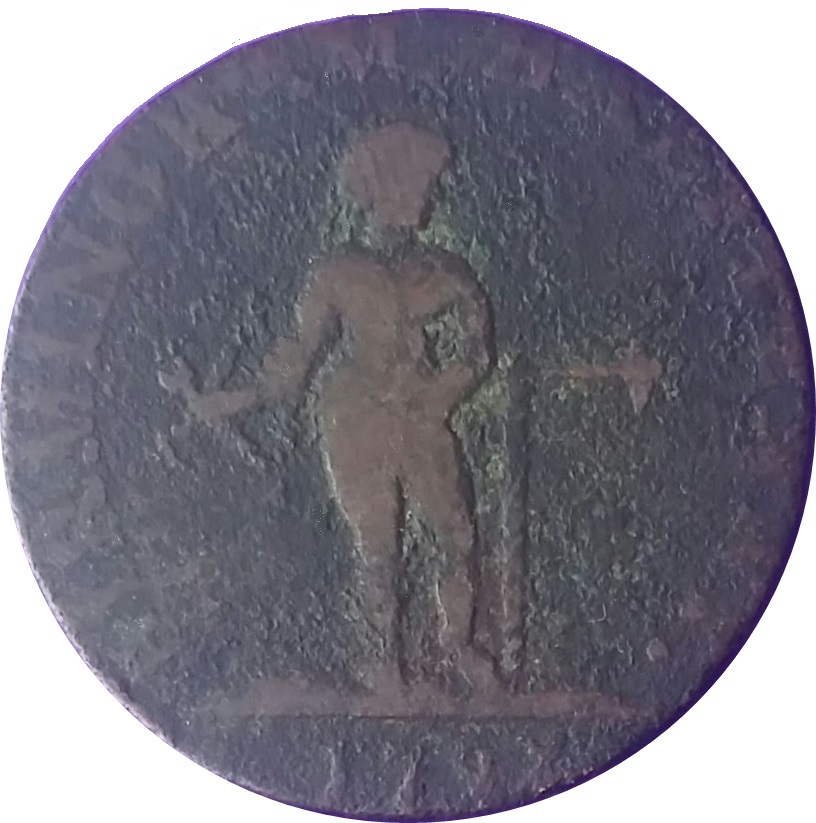 ½ Penny Warwickshire - Birmingham / Johnson obverse