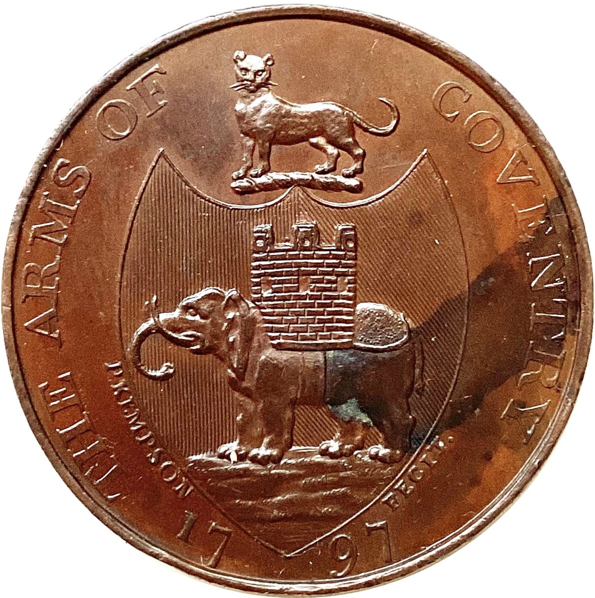 ½ Penny Warwickshire - Coventry / Kempson’s reverse