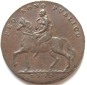 ½ Penny Warwickshire - Coventry / Lady Godiva obverse