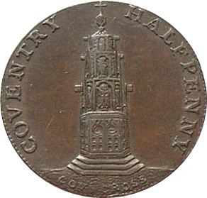 ½ Penny Warwickshire - Coventry / Lady Godiva reverse