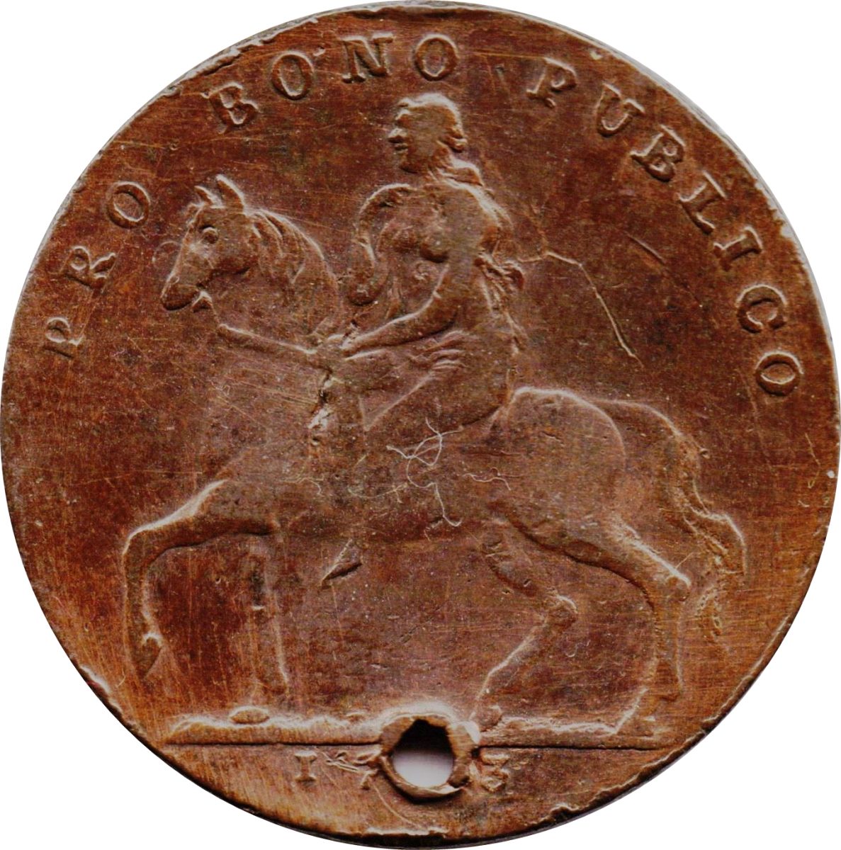 ½ Penny Warwickshire – Coventry / Lady Godiva obverse