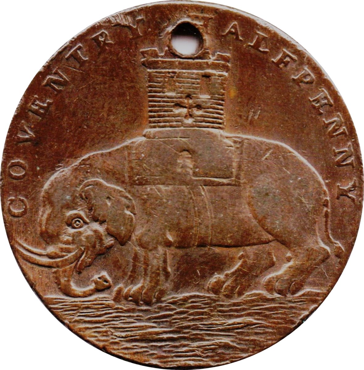 ½ Penny Warwickshire – Coventry / Lady Godiva reverse