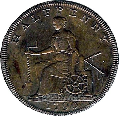 ½ Penny Warwickshire - Stratford / Shakespeare reverse