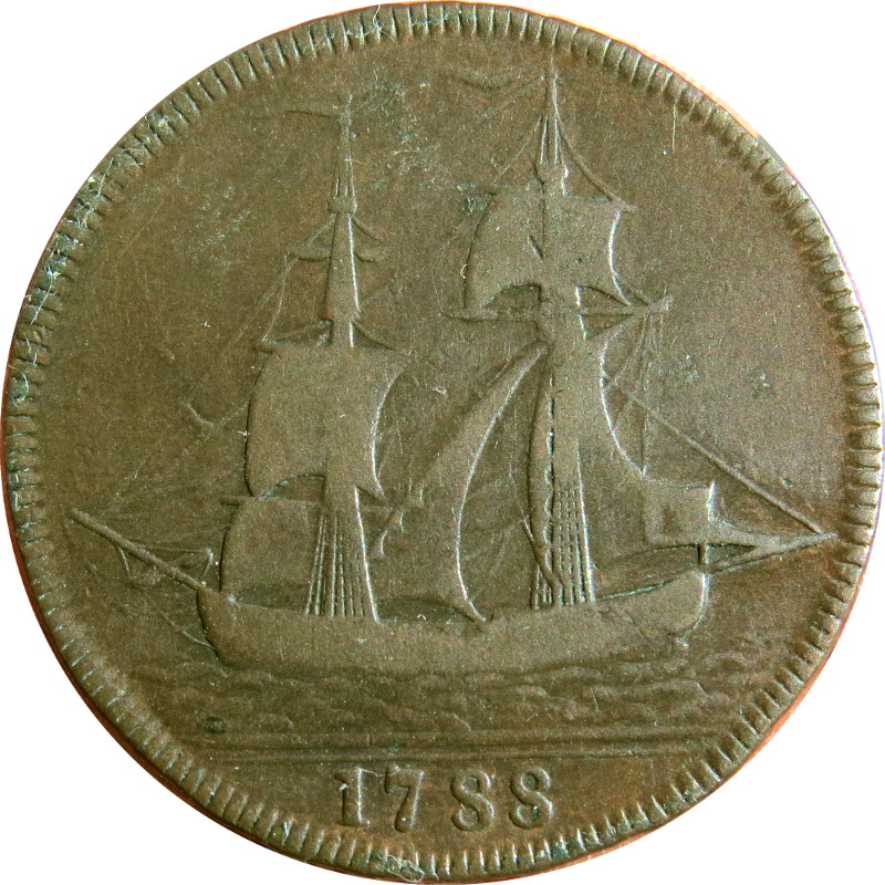 ½ Penny Warwickshire – Wilkinson / Barge reverse