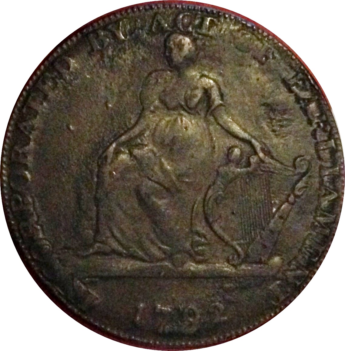 ½ Penny Warwickshire - Wilkinson / Harp reverse