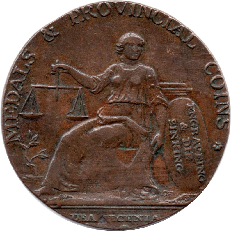 ½ Penny Warwickshire - Wilkinson / Pecunia reverse