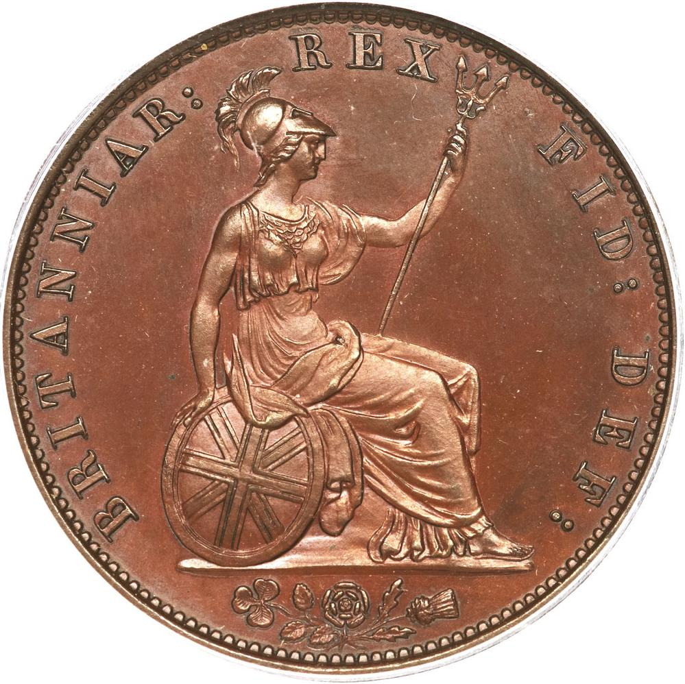½ Penny - William IV reverse
