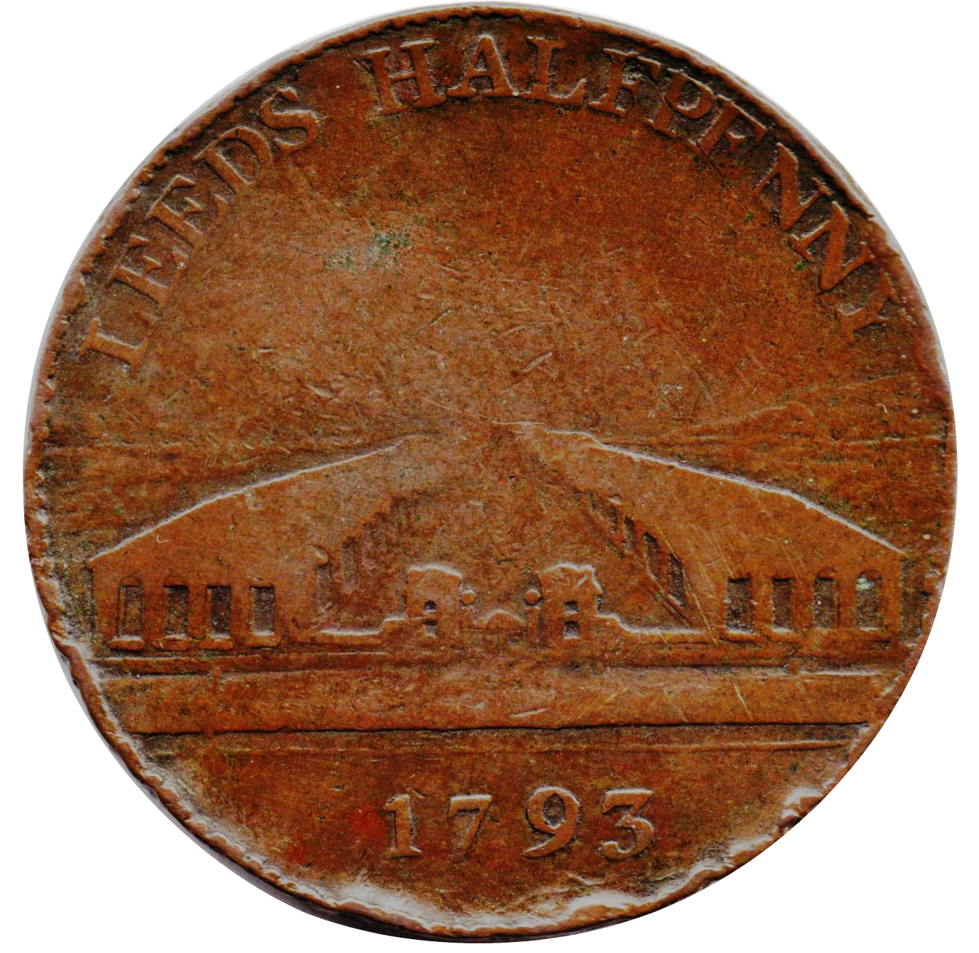 ½ Penny Yorkshire – Leeds / H. Brownbill reverse