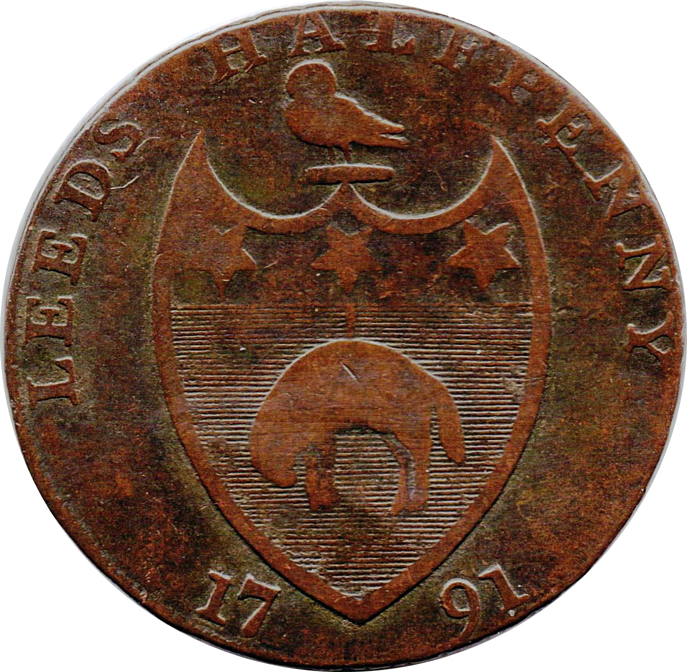 ½ Penny Yorkshire – Leeds / Paley’s reverse