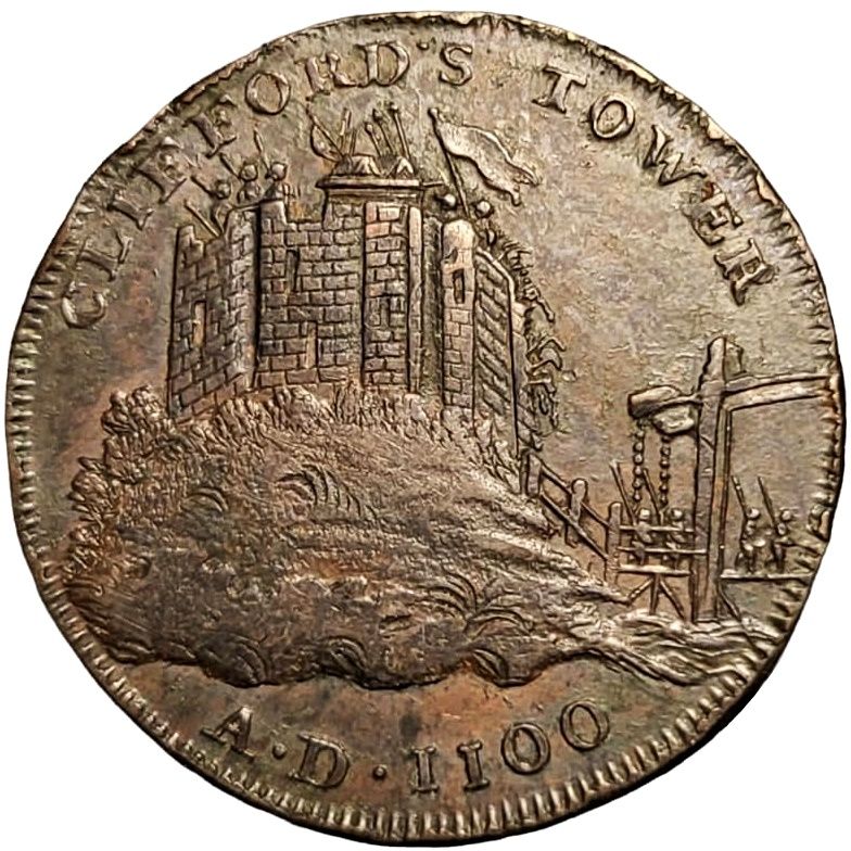 ½ Penny Yorkshire – York / Clifford's Tower reverse