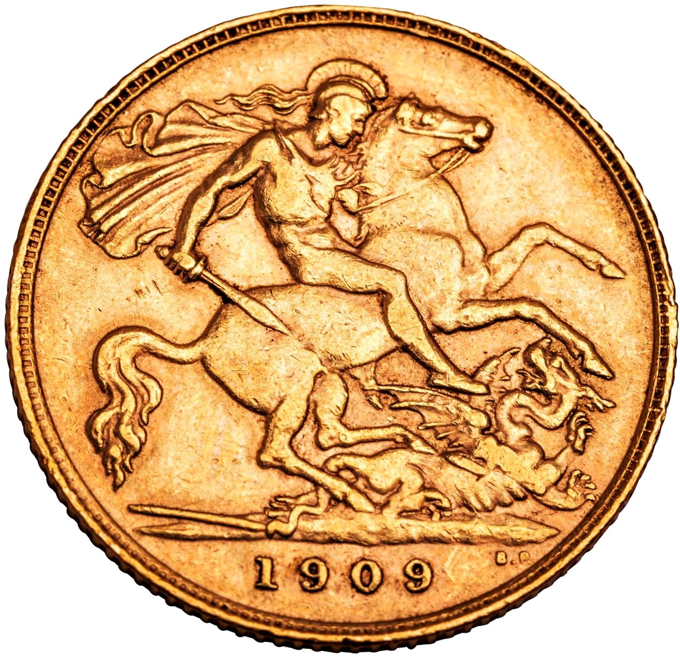 ½ Sovereign - Edward VII reverse