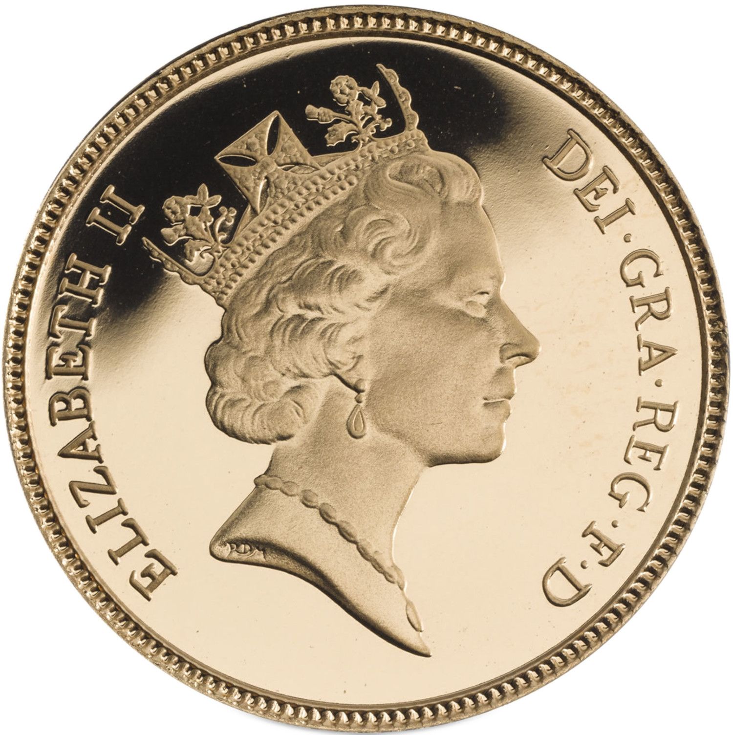 ½ Sovereign - Elizabeth II 3rd portrait; Proof obverse