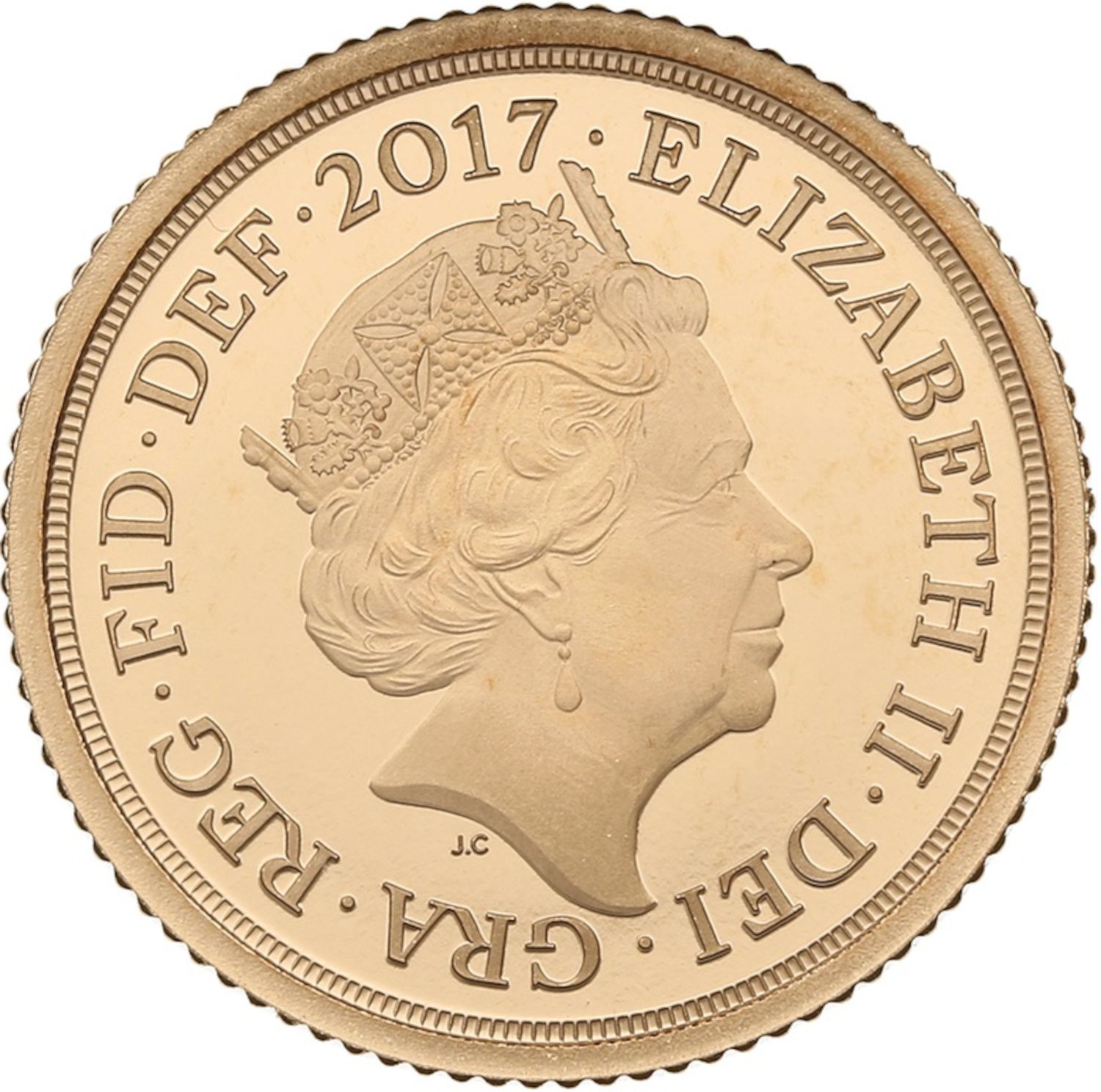 ½ Sovereign - Elizabeth II 5th portrait; Garter type obverse