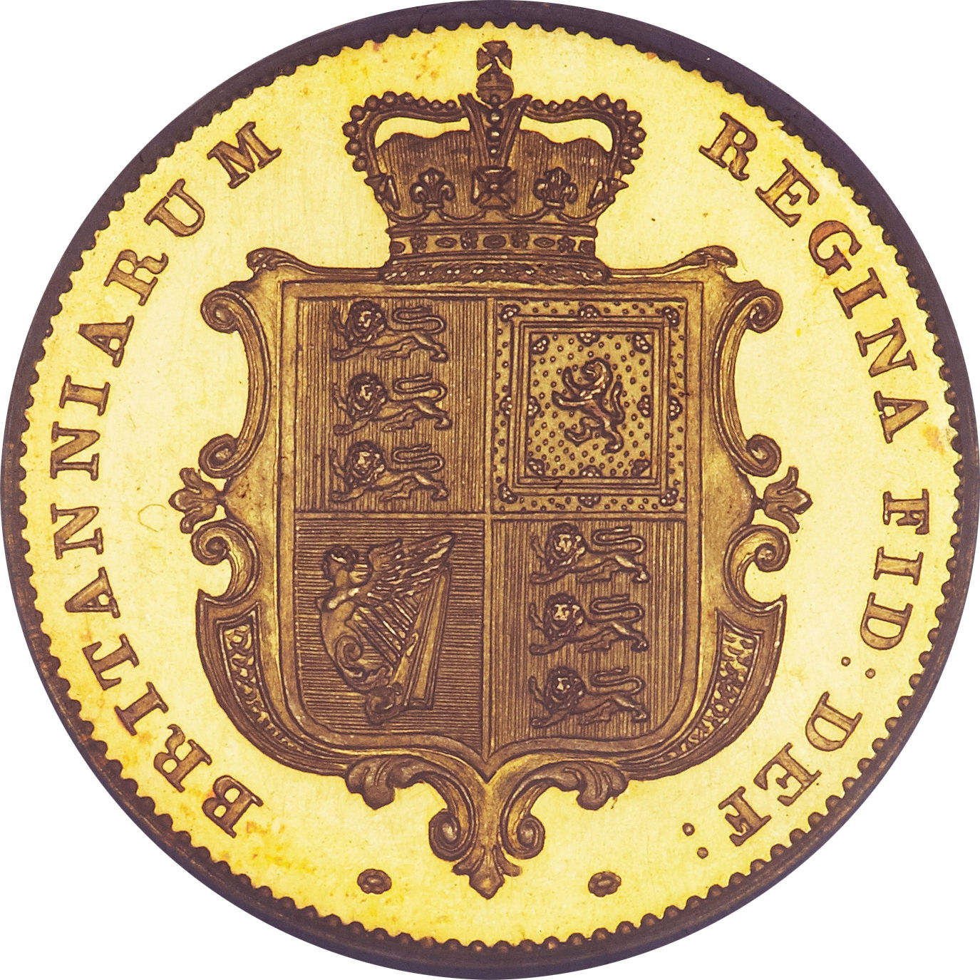 ½ Sovereign - Victoria 1st portrait reverse