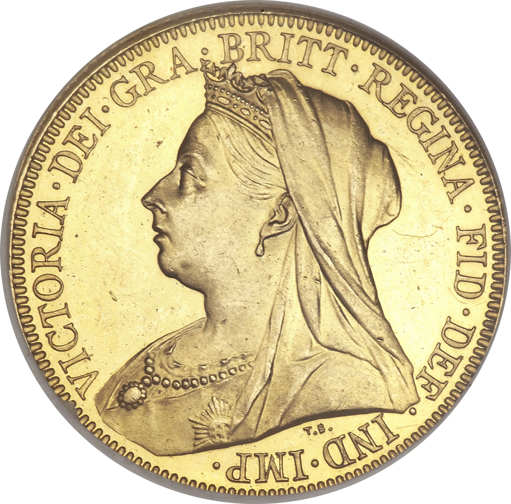 ½ Sovereign - Victoria 3rd portrait obverse