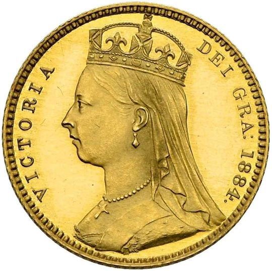 ½ Sovereign - Victoria Pattern obverse