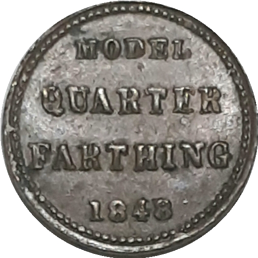 Model ¼ Farthing - Victoria reverse