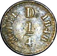 Pattern - ¼ Penny Joseph Moore Model reverse