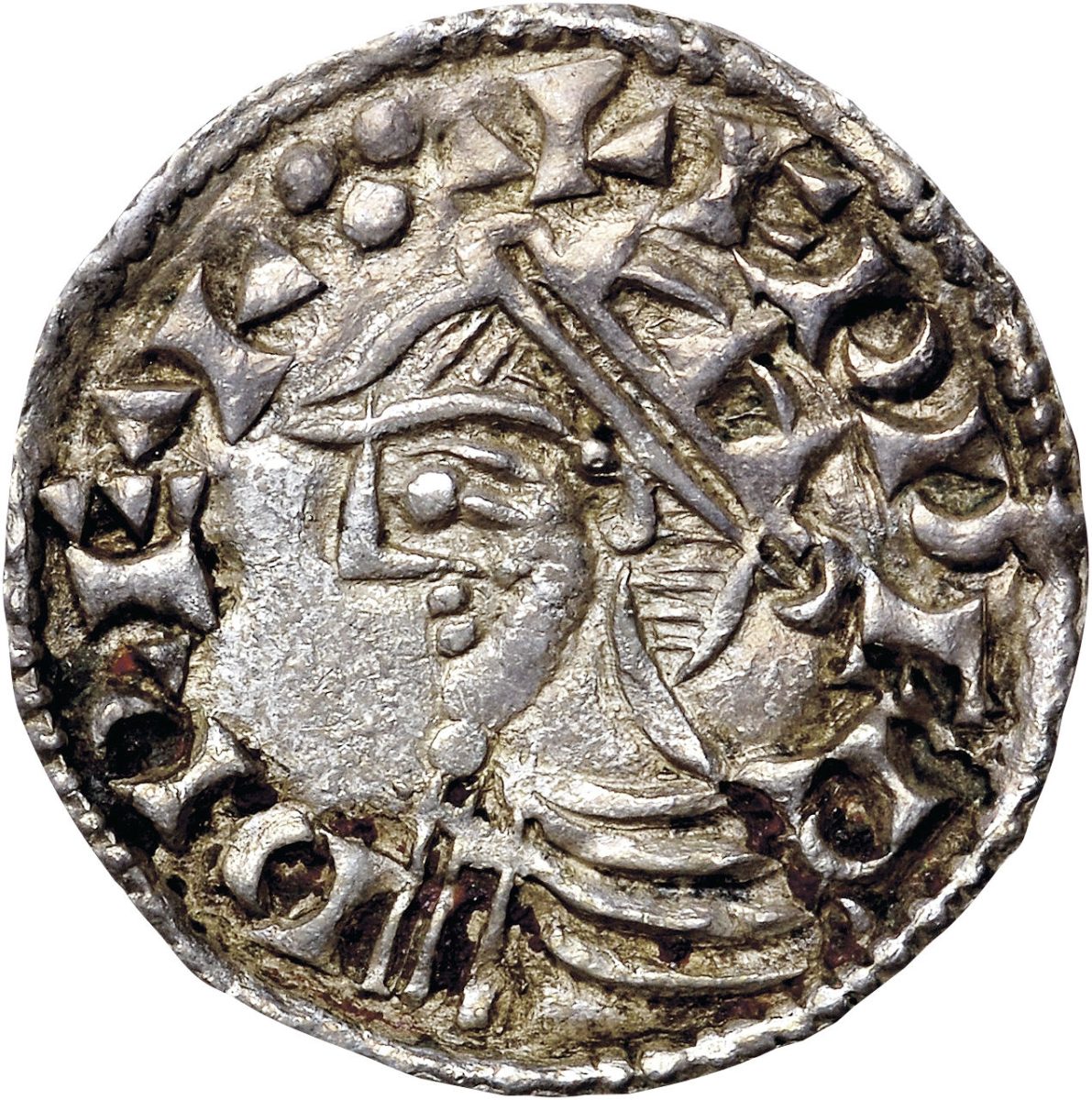 Penny - Edward Small Cross type; radiate bust obverse