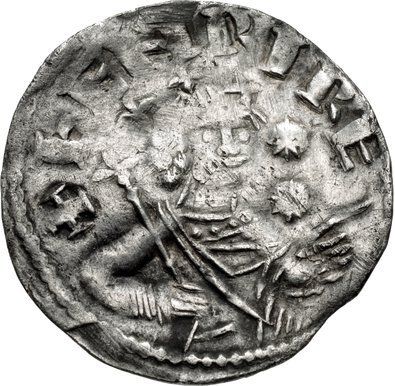 Penny - Henry I Pointing Bust and Stars type obverse