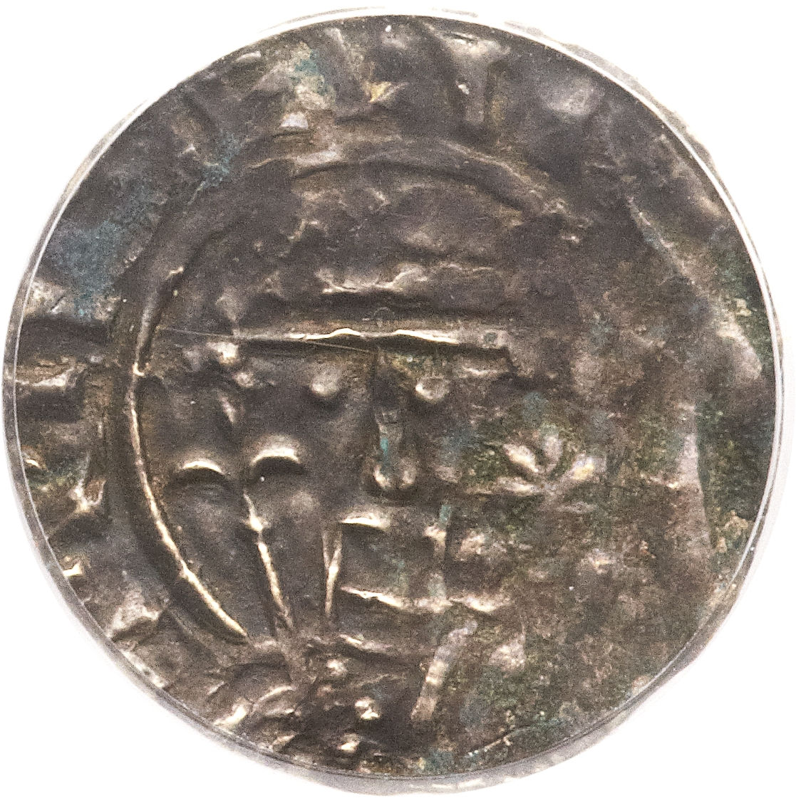 Penny - William II Cross Fleury and Piles type obverse