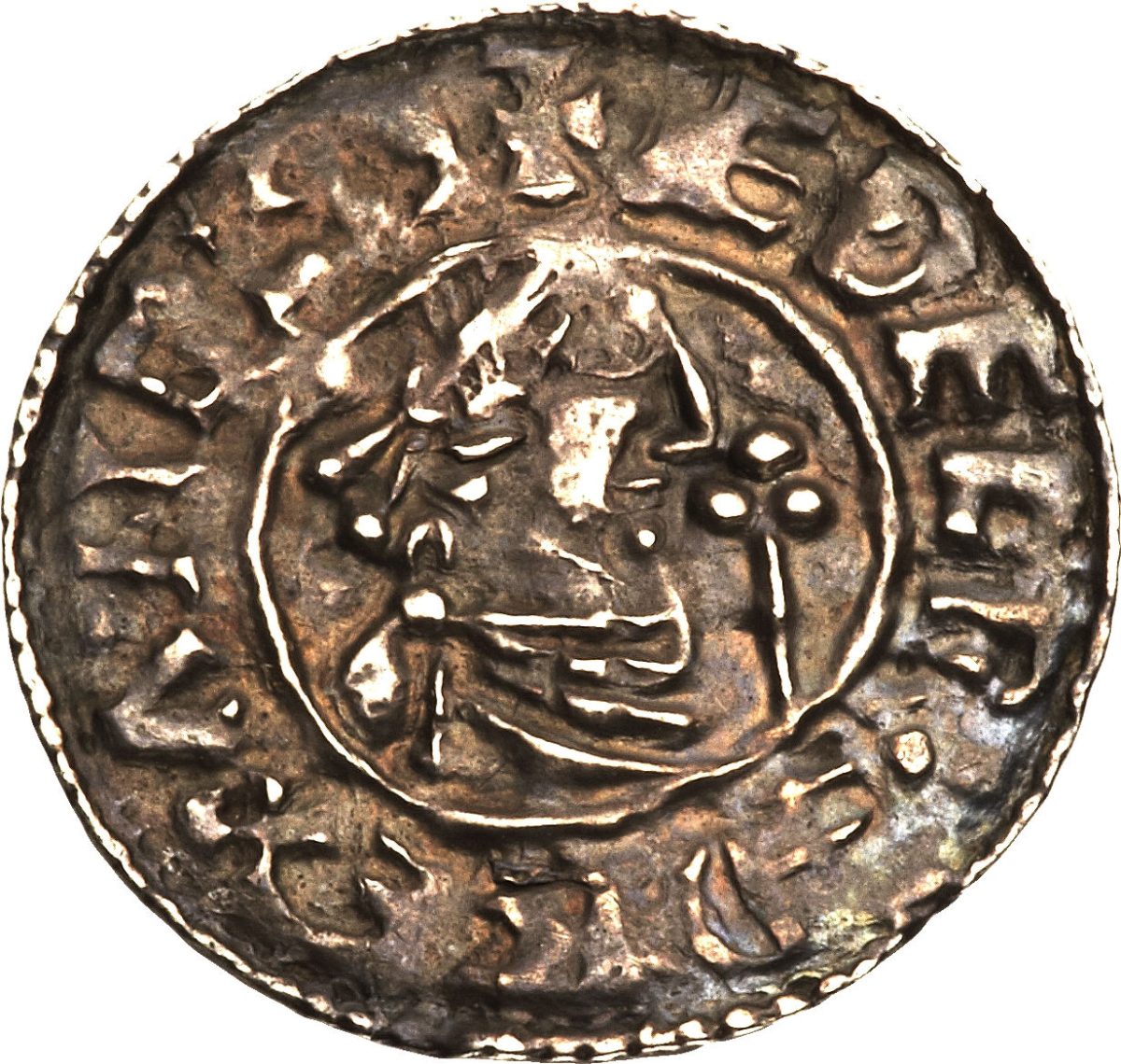Penny - Æthelred II 2nd Hand type obverse