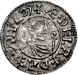 Penny - Æthelred II Benediction Hand type obverse