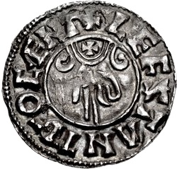Penny - Æthelred II Benediction Hand type reverse