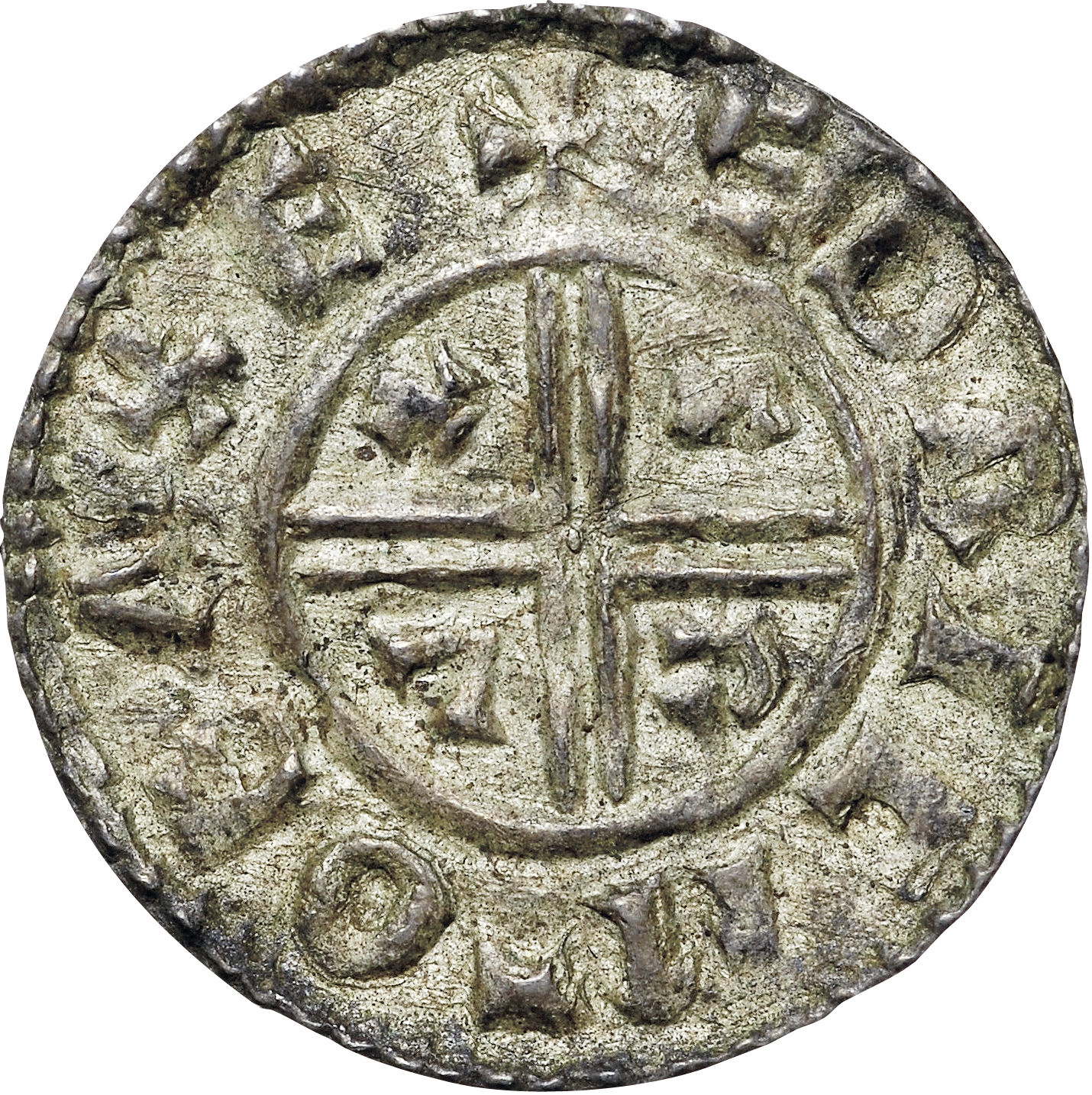 Penny - Æthelred II Crux type reverse