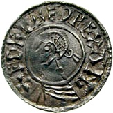 Penny - Æthelred II Last Small Cross type obverse