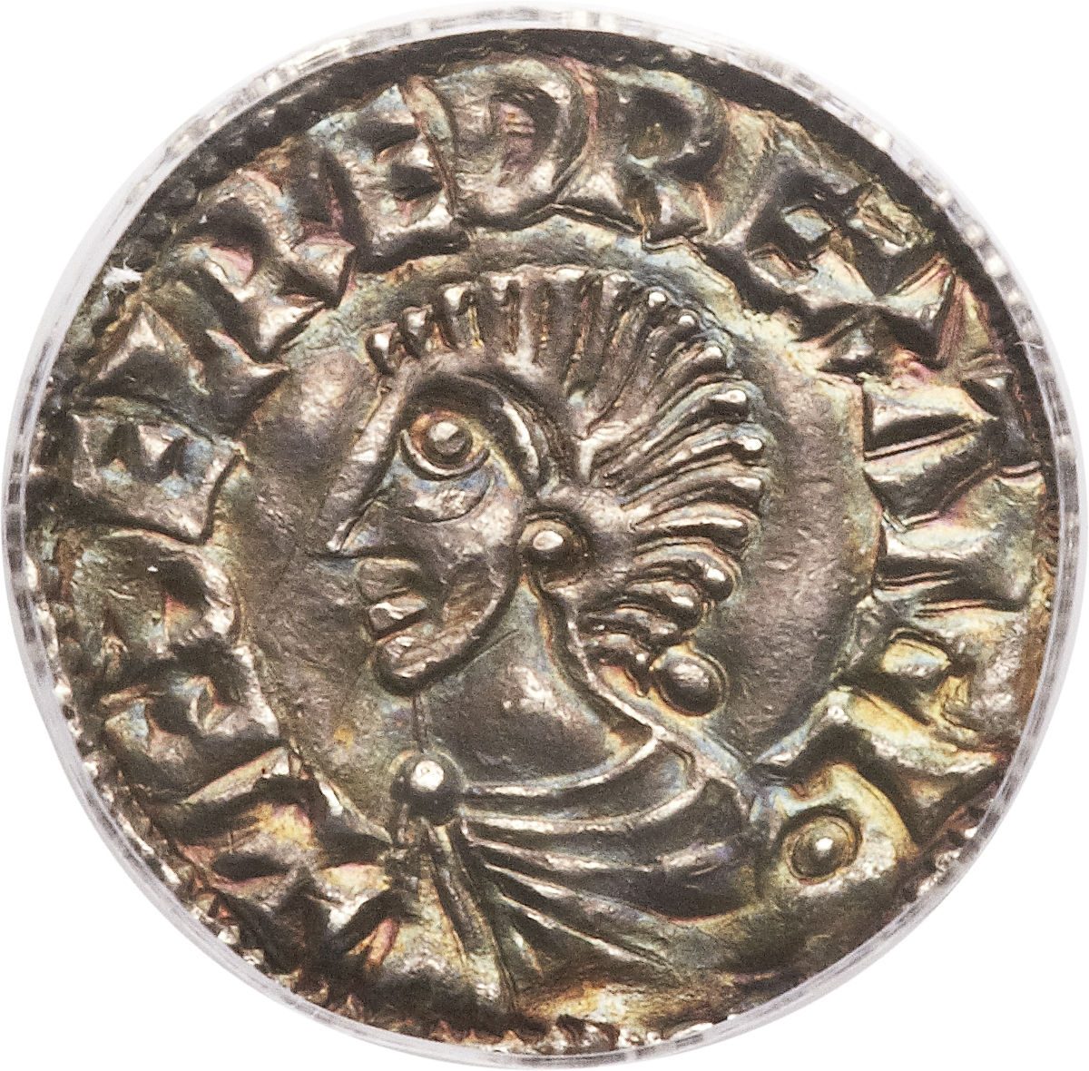 Penny - Æthelred II Long Cross type obverse