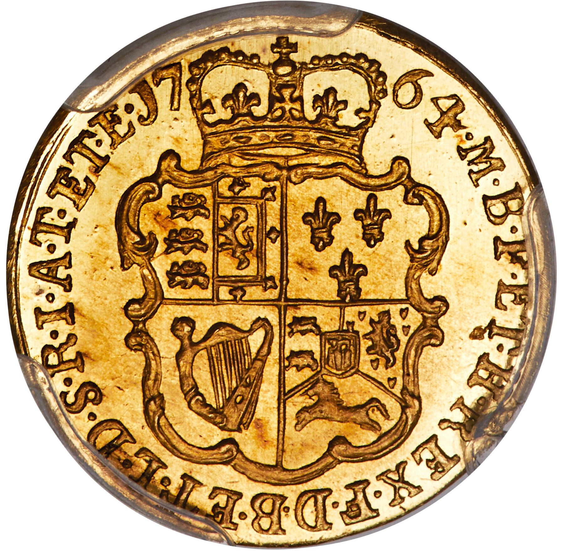 ¼ Guinea - George III 2nd portrait; Proof Pattern reverse