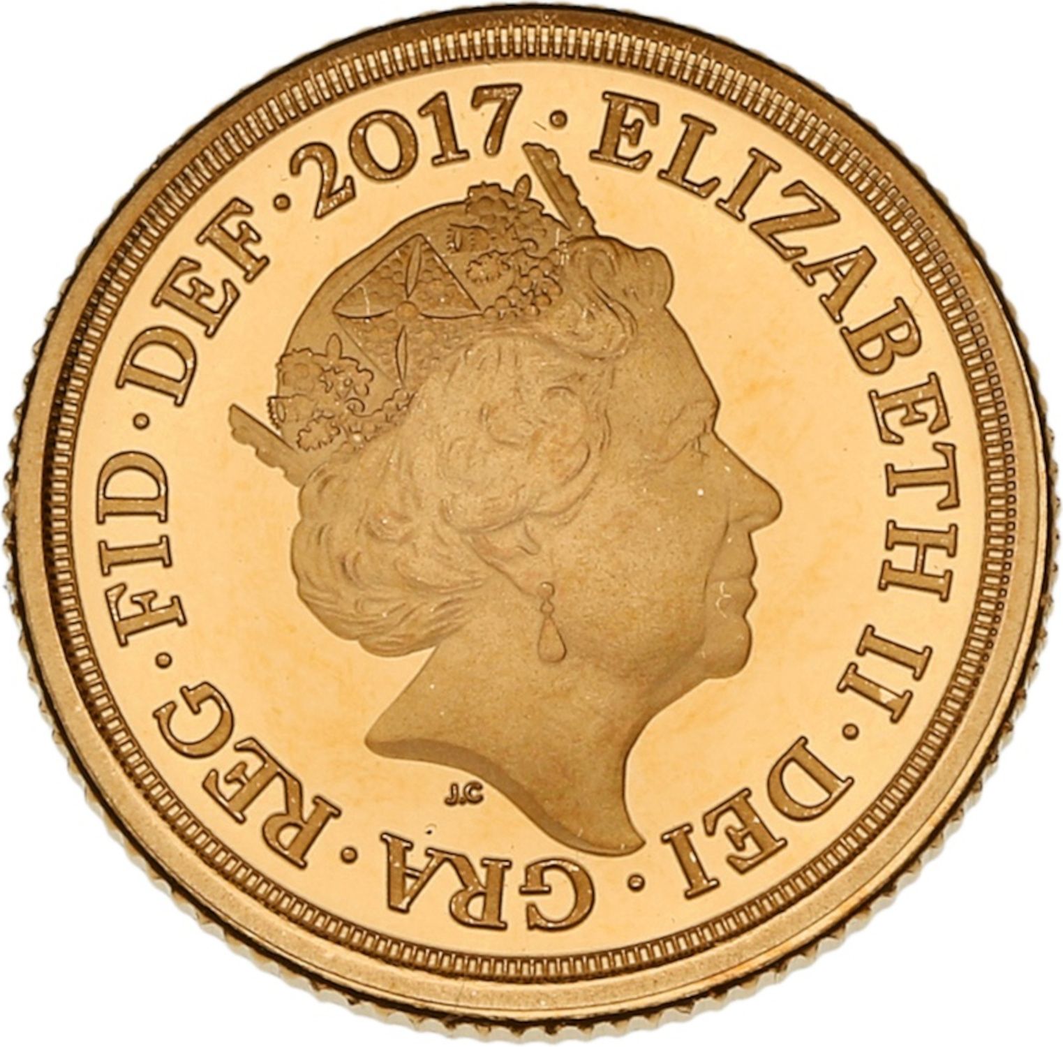 ¼ Sovereign - Elizabeth II 5th portrait; Garter type obverse