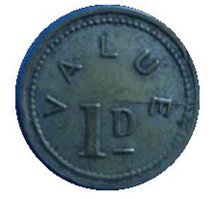 Token - 1 Penny Monarch Automatic Co. reverse