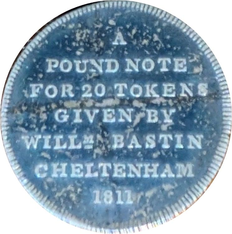 Token - 1 Shilling Cheltenham, Gloucestershire reverse