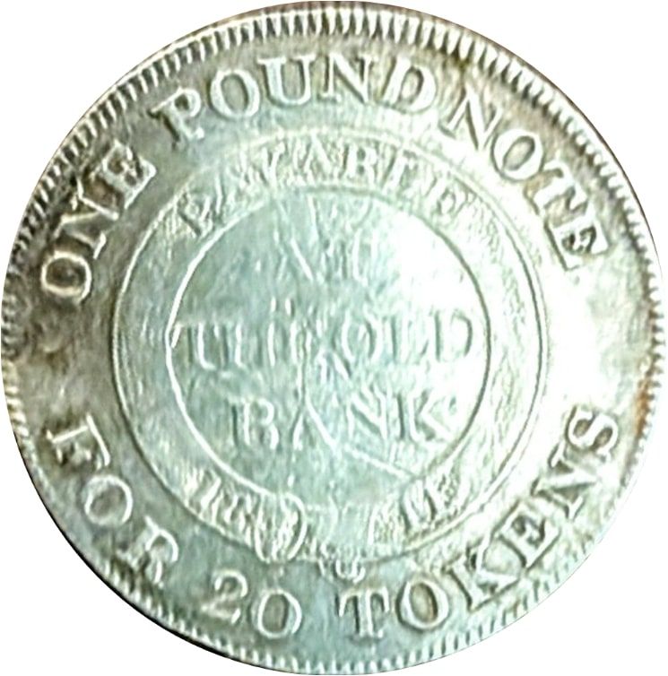 Token - 1 Shilling Cheshire, Nantwich reverse