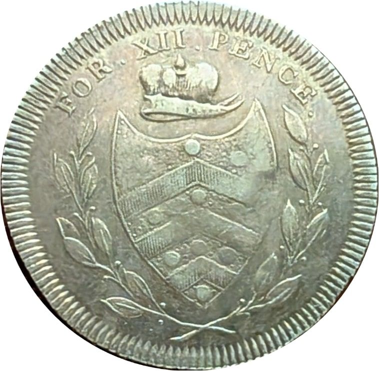 Token - 1 Shilling Gloucester, Gloucestershire reverse