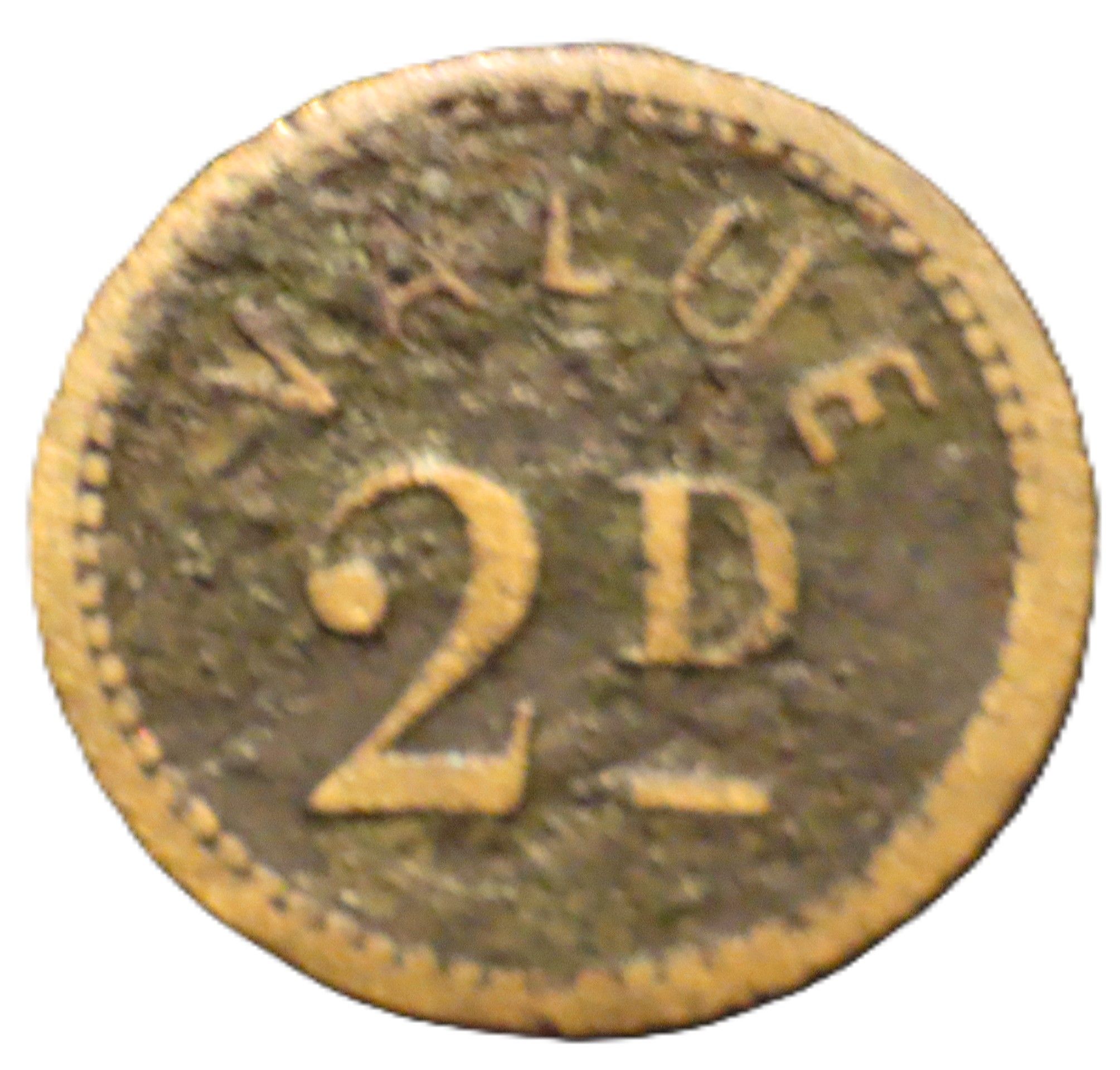 Token - 2 Pence; Clown reverse