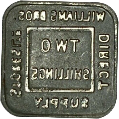 Token - 2 Shillings - Williams Bros. Direct Supply Stores Ltd reverse