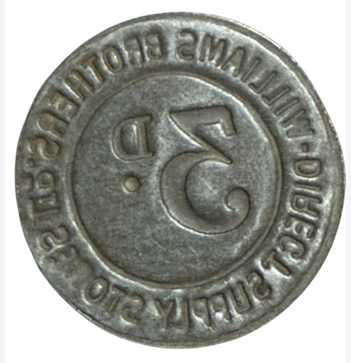 Token - 3 Pence - Williams Bros. Direct Supply Stores Ltd. reverse