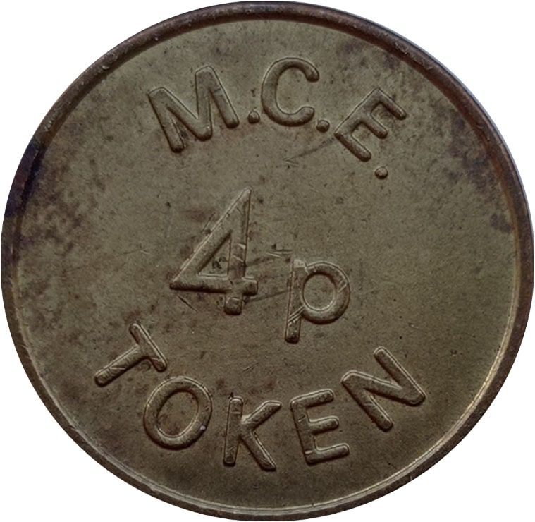 Token - 4 Pence - M.C.E. obverse