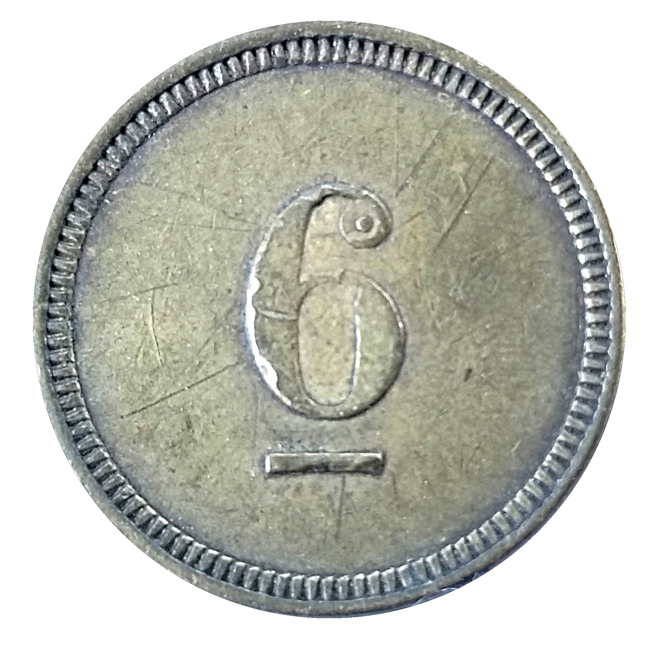 Token - 6 Underlined reverse