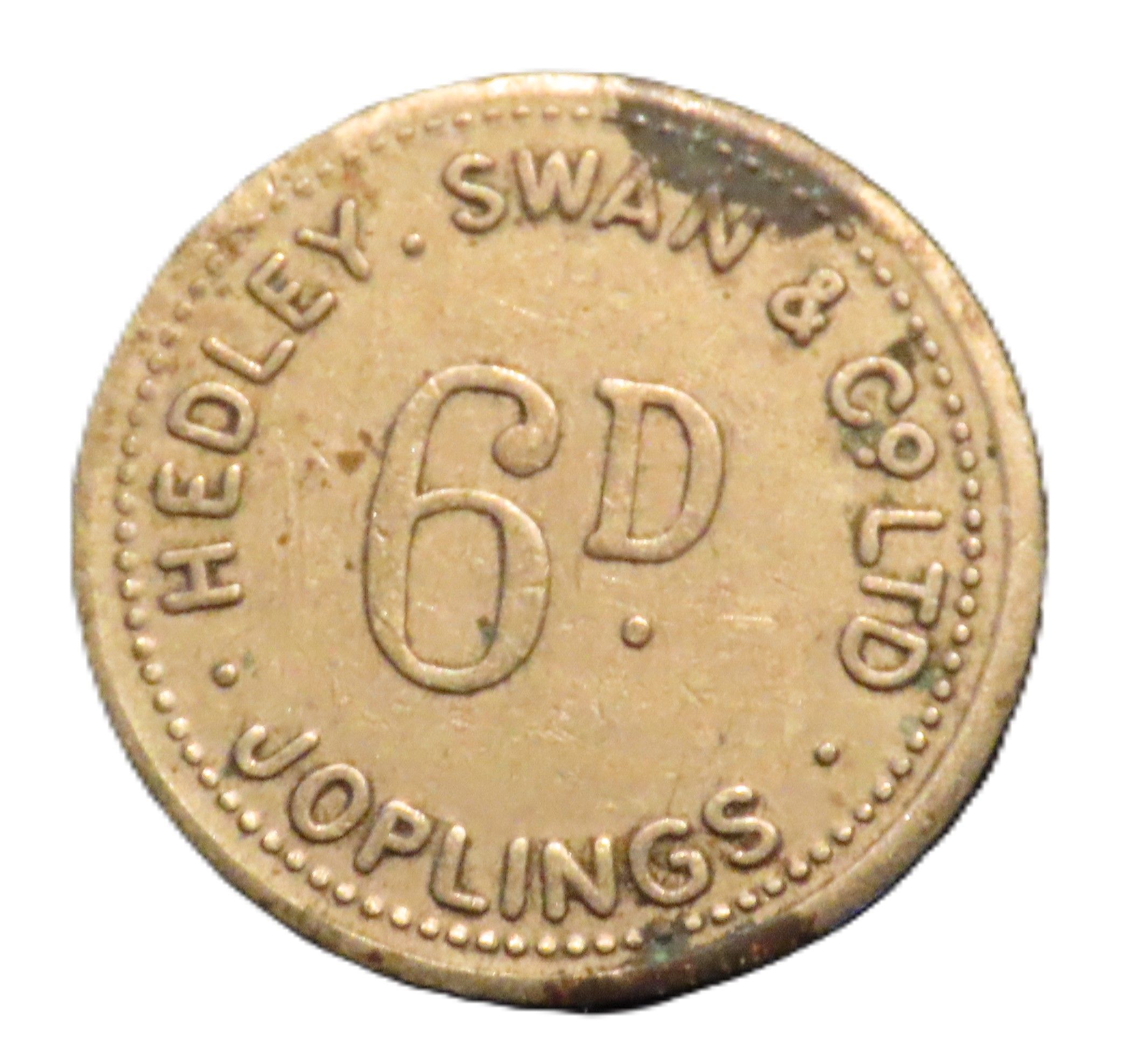 Token - 6D - Hedley, Swan and Co Joplings reverse