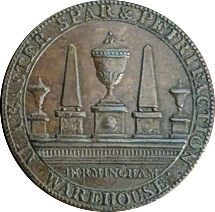 Token - ½ Penny Warwickshire - Birmingham reverse