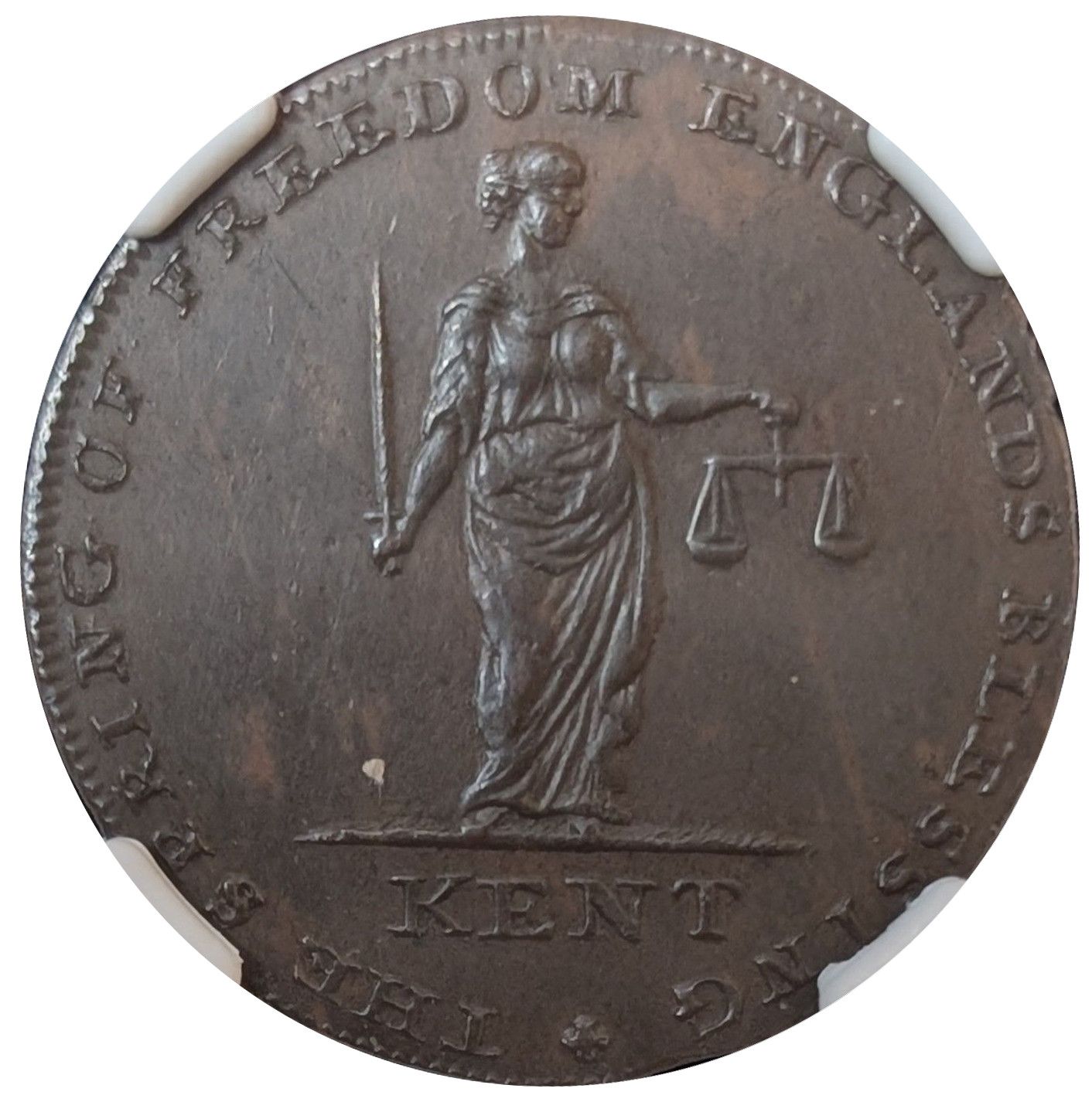 Token - Halfpenny Maidstone, Kent obverse