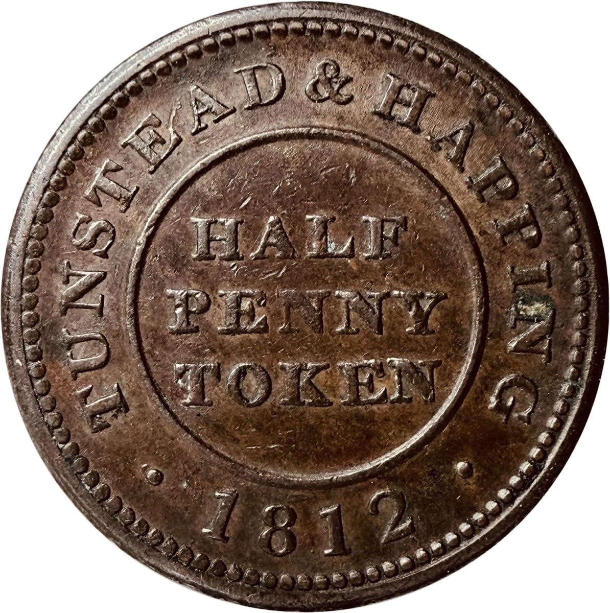 Token - Halfpenny Tunstead & Happing Norfolk obverse