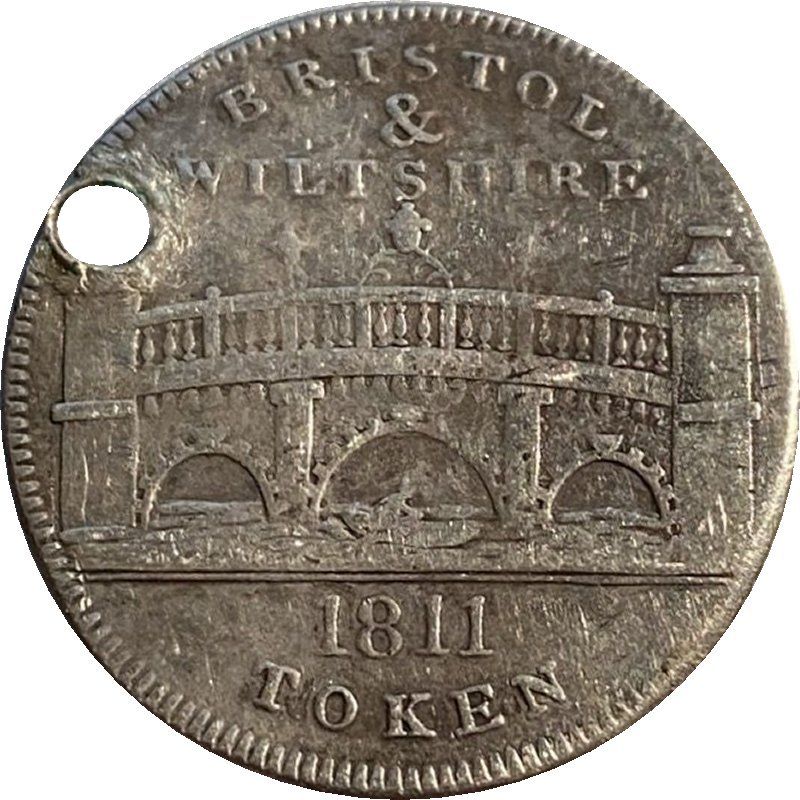 Token - One Shilling Bristol & Wiltshire obverse