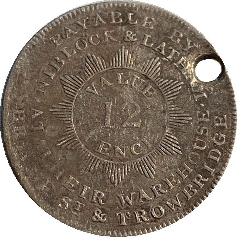 Token - One Shilling Bristol & Wiltshire reverse