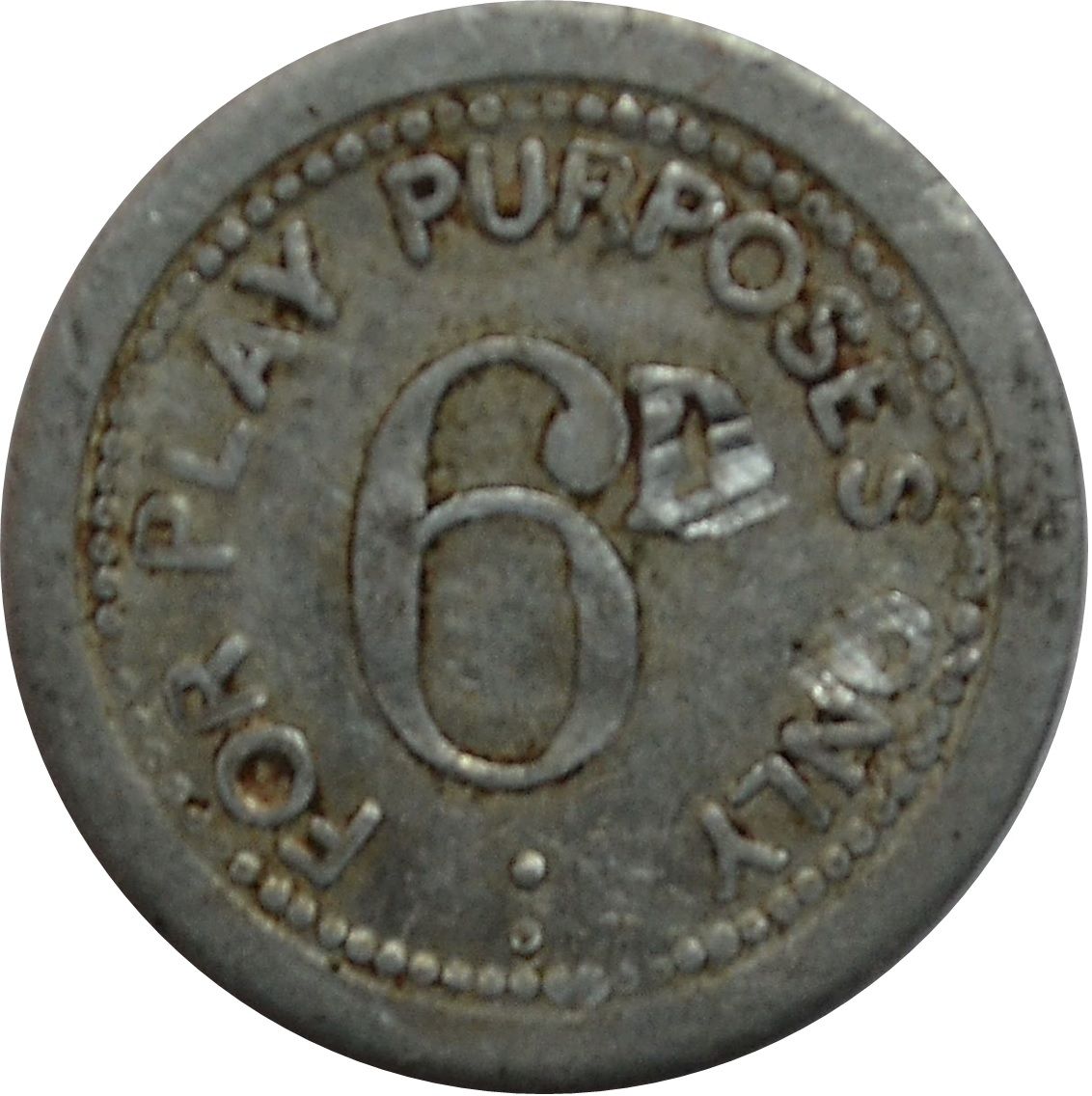 Token - Play 6 Pence reverse